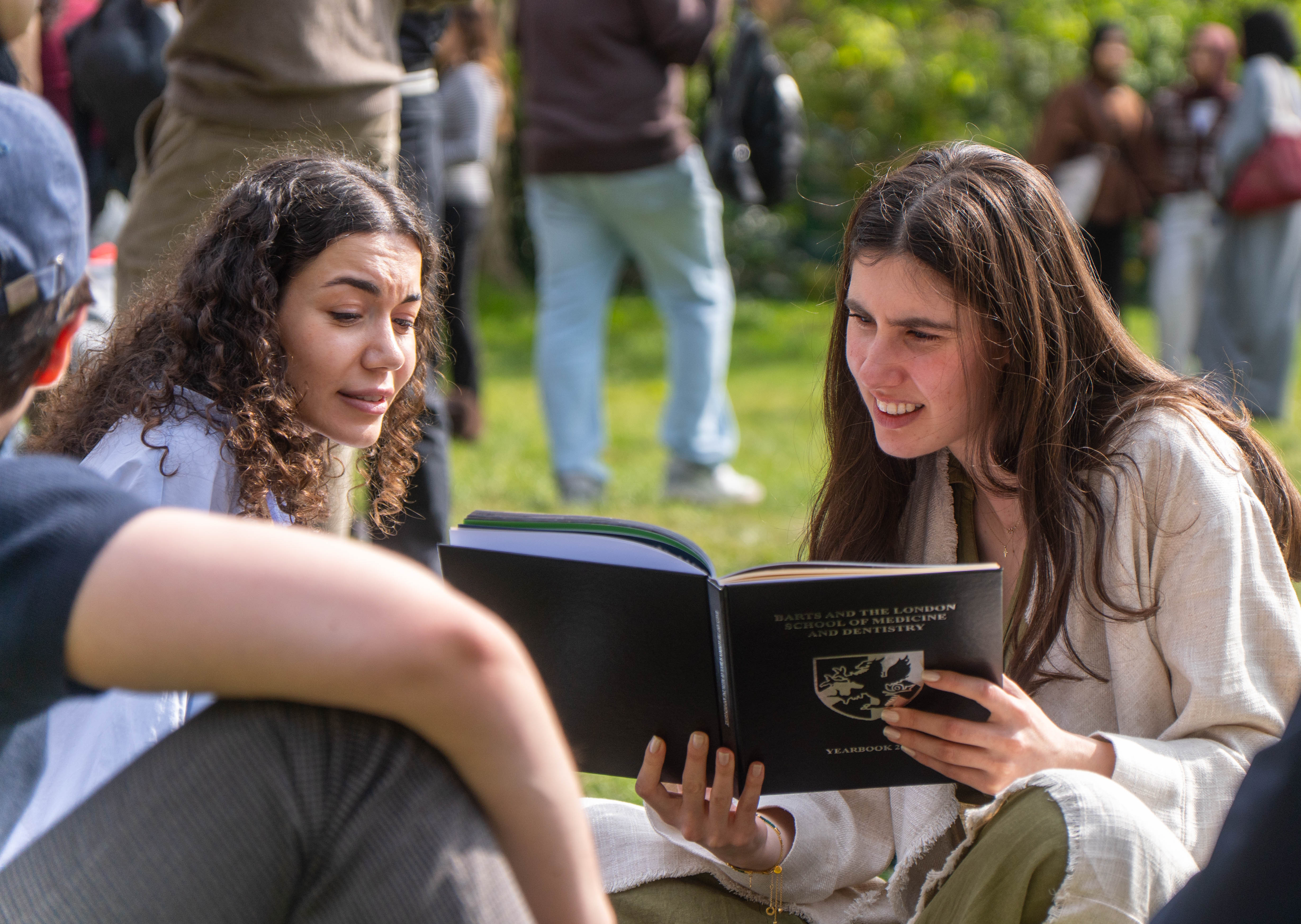 Students celebrating becoming doctors